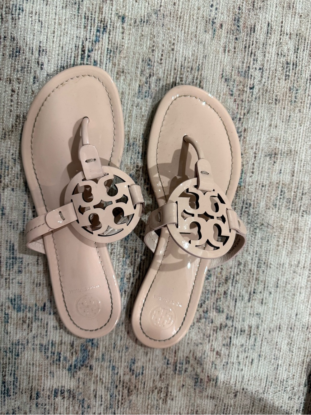 Tory Burch Miller Sandal -Patent Leather in Blush Pink